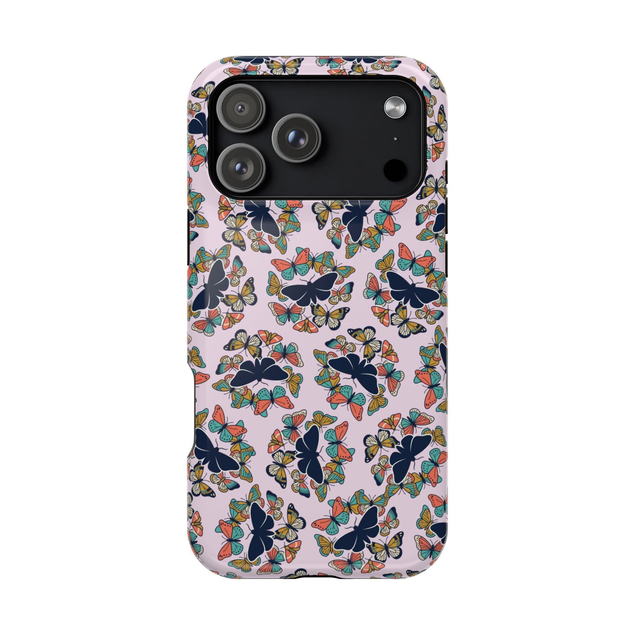 Phone Cases | Pastel Butterflies and Moths Pattern Magnetic Impact-Resistant Case