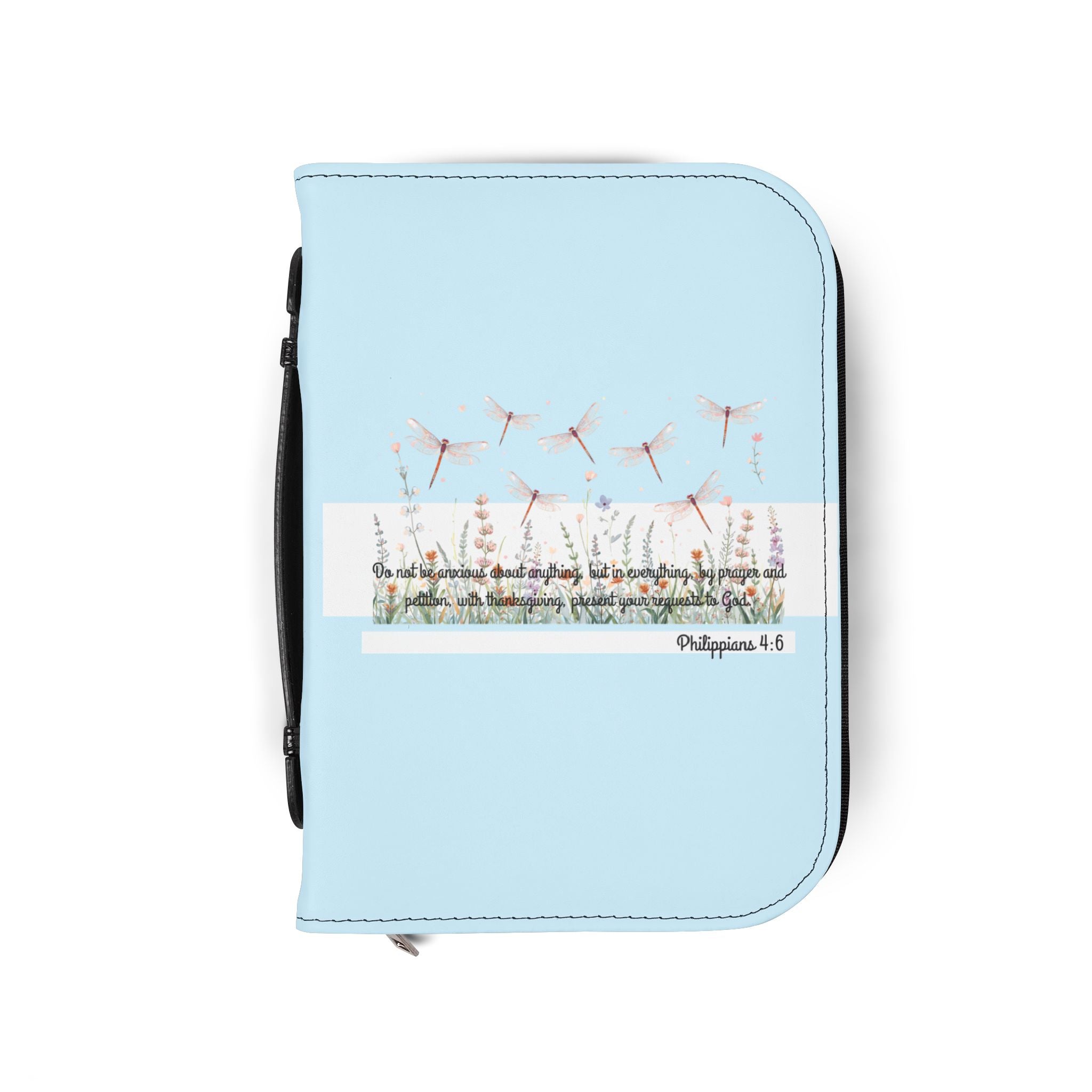 Bible Cover | Philippians 4:6 Soft Blue