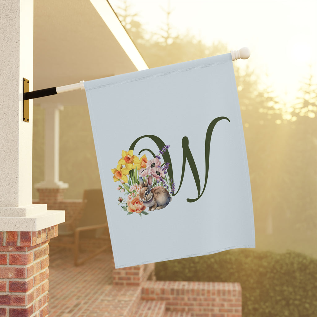 Home & Garden Banner | 'W' Monogram Spring Garden Flag
