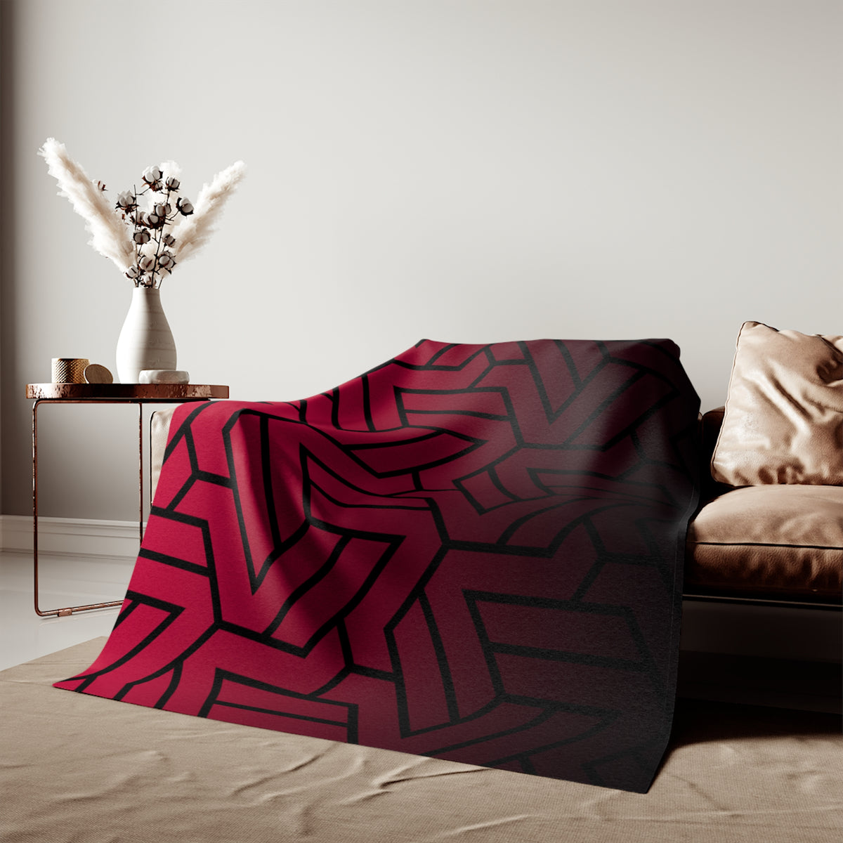 Fade to Black Geometric Sweatshirt Blanket