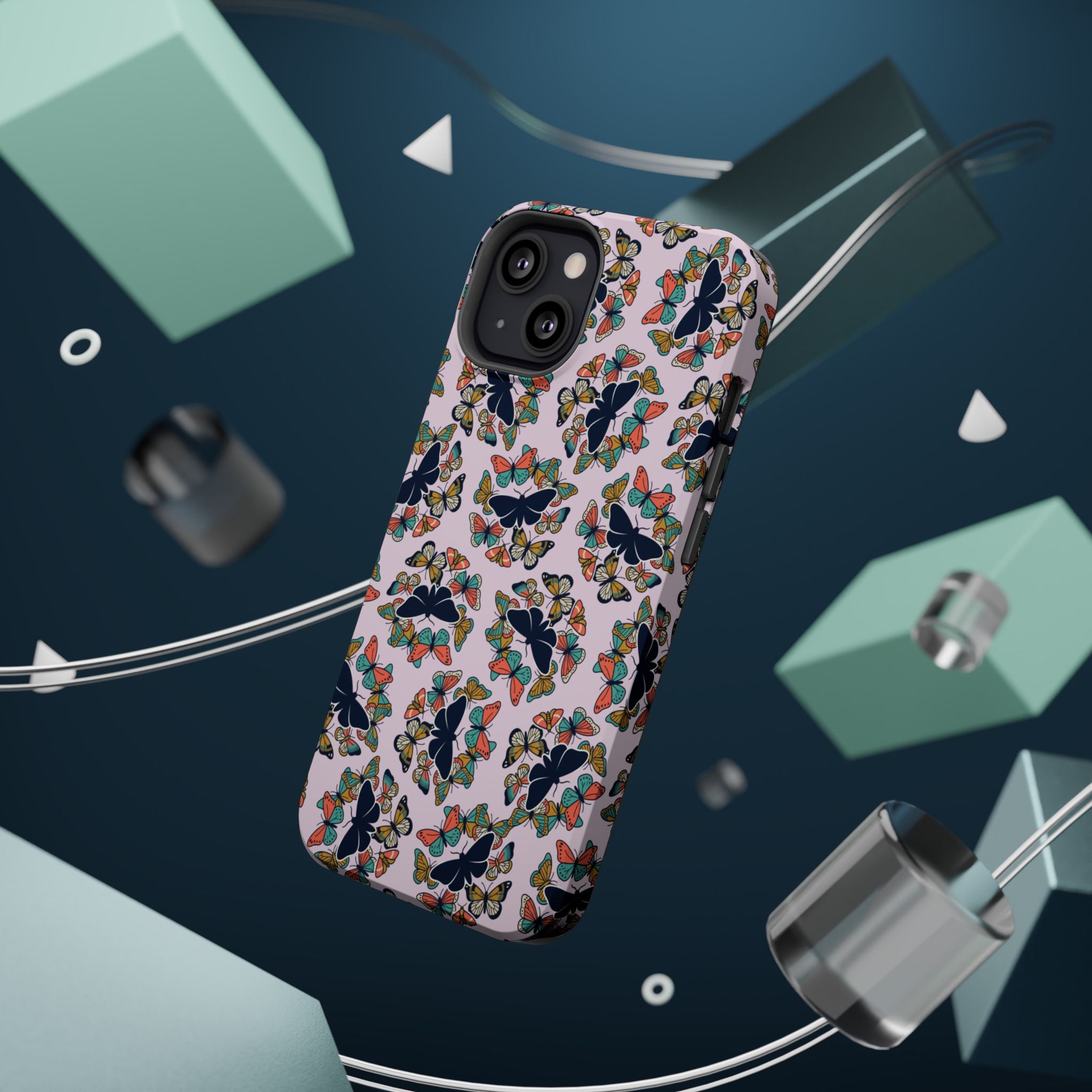 Phone Cases | Pastel Butterflies and Moths Pattern Magnetic Impact-Resistant Case
