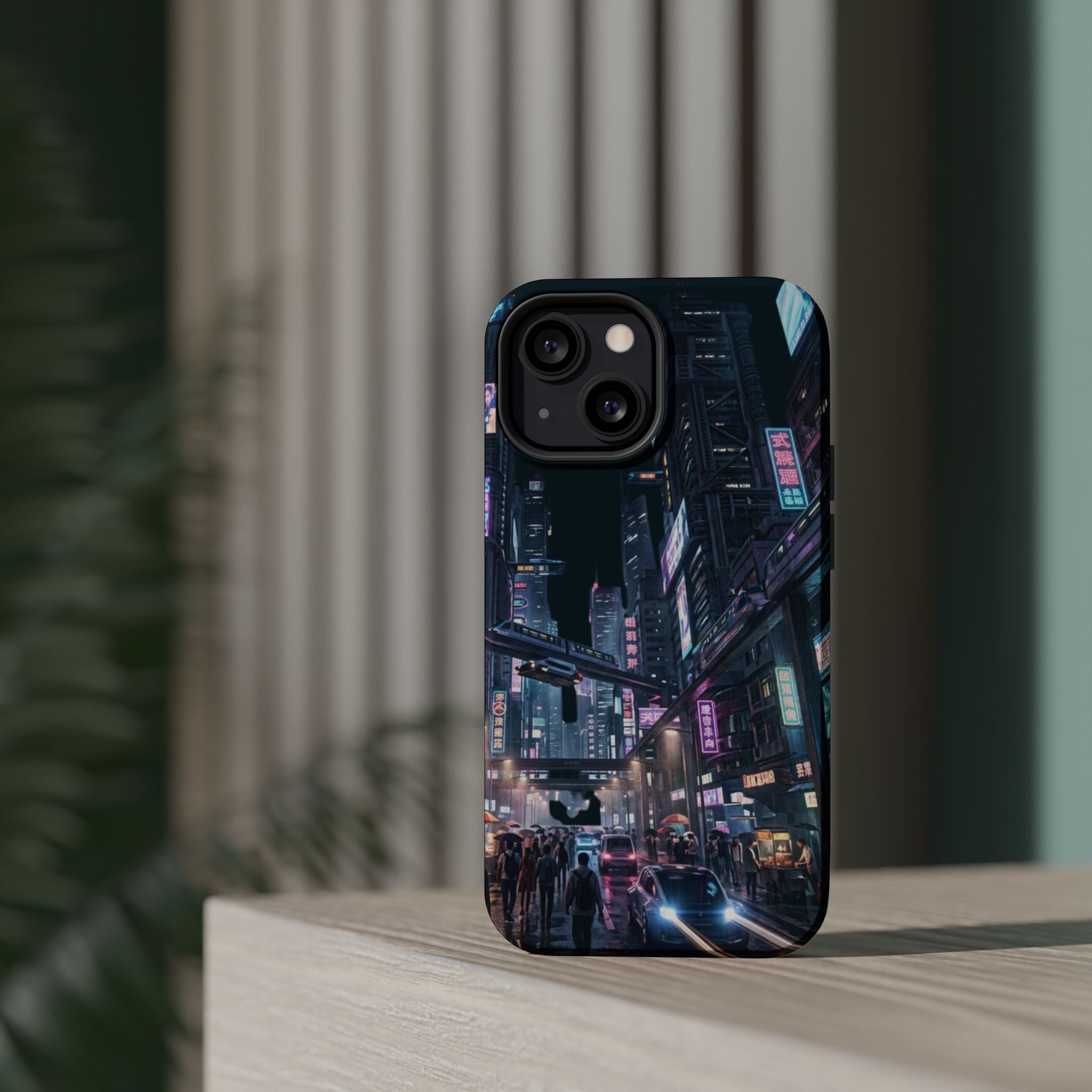Phone Case | Cyberpunk City Magnetic Impact-Resistant Phone Cover
