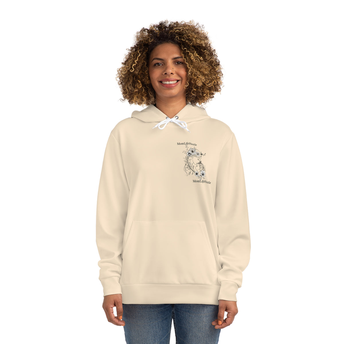 MomLifeHustle Floral Hoodie