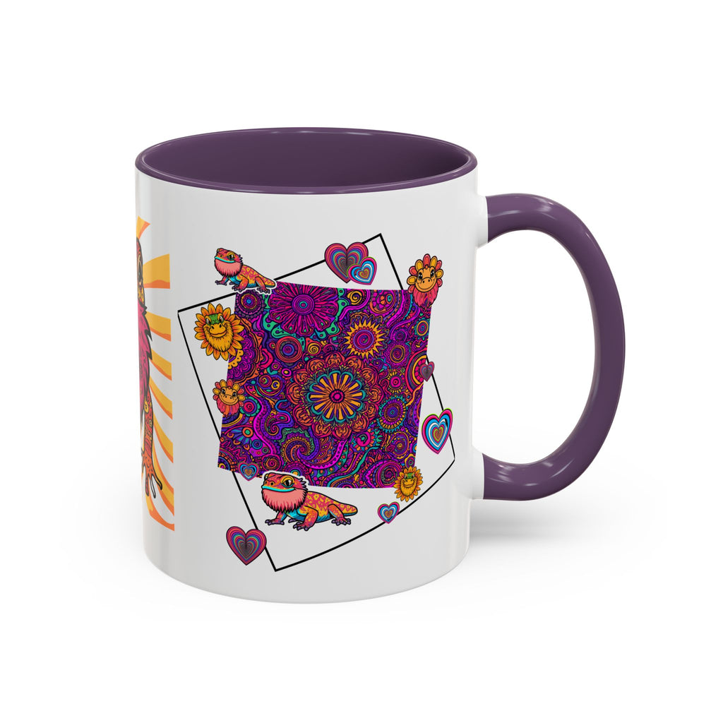 Coffee Mug | Psychedelic Lizards Accent Ceramic Mug