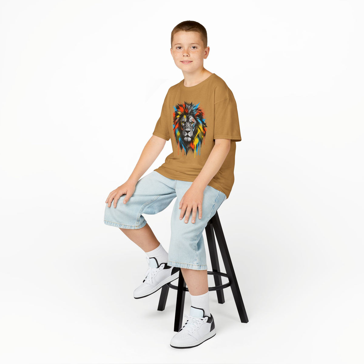 Lion Spirit Colorful Drip T-Shirt