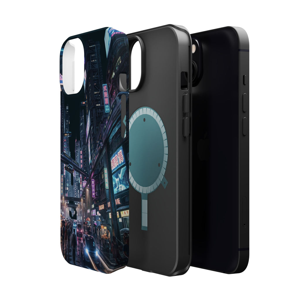 Phone Case | Cyberpunk City Magnetic Impact-Resistant Phone Cover