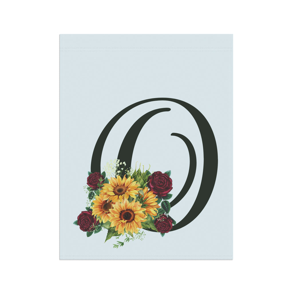 Home & Garden Banner | 'O' Monogram Sunflower & Rose Flag