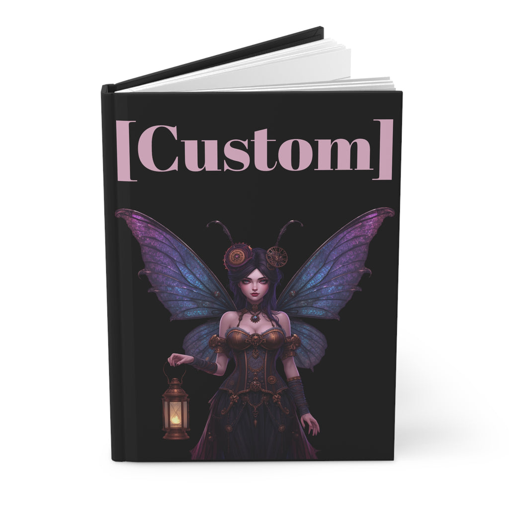 Journal | Custom Name Matte Steampunk Fairy Hardcover Notebook