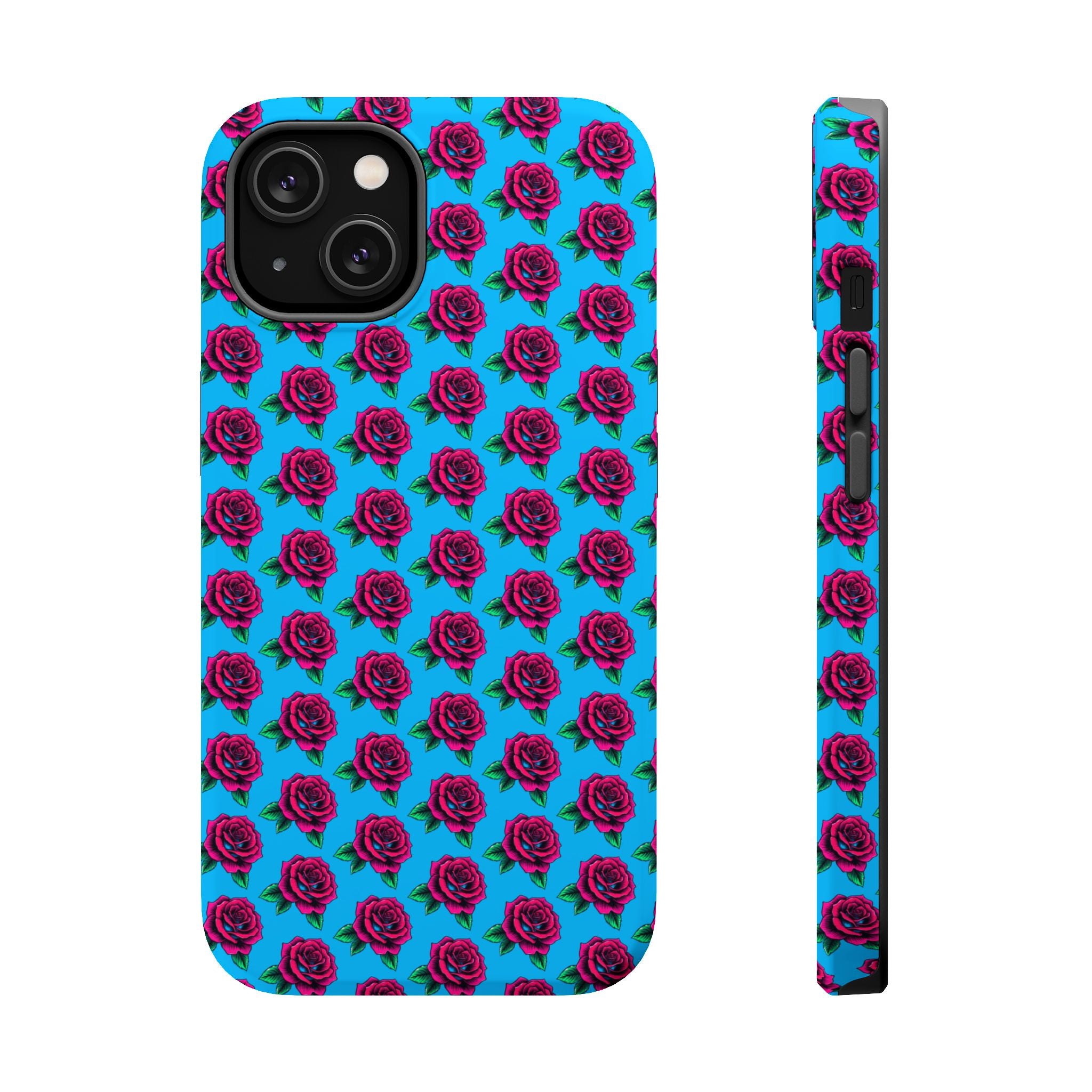 Phone Cases | Bright Rose Pattern Magnetic Impact-Resistant Case
