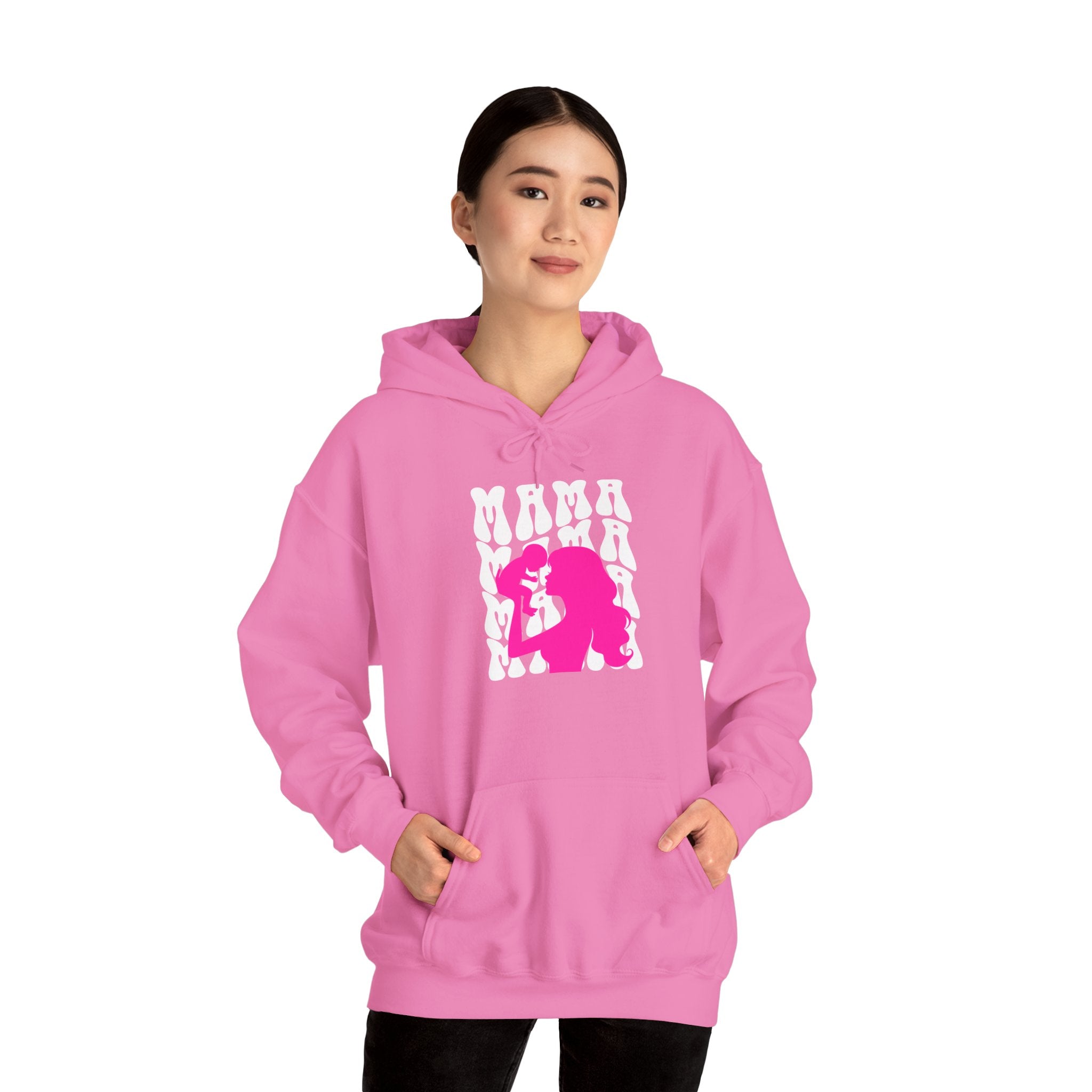 Hoodie | 'Mama' & Silhouette Pink Graphic