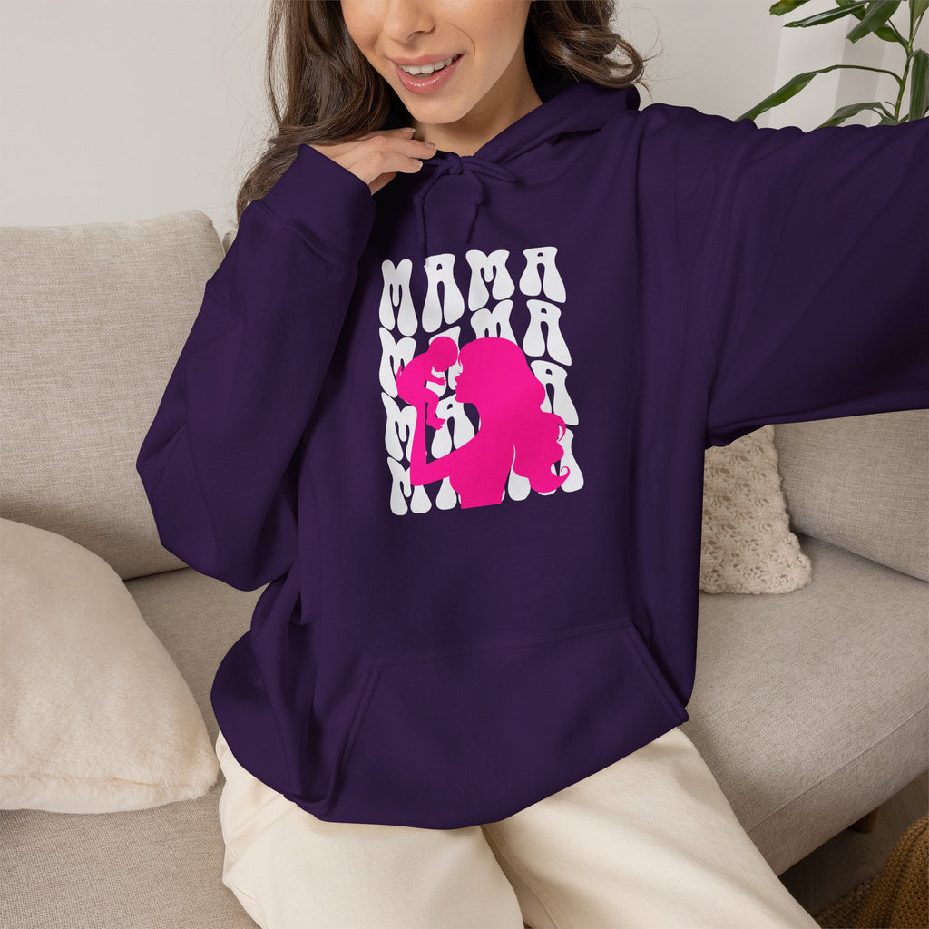 Hoodie | 'Mama' & Silhouette Pink Graphic