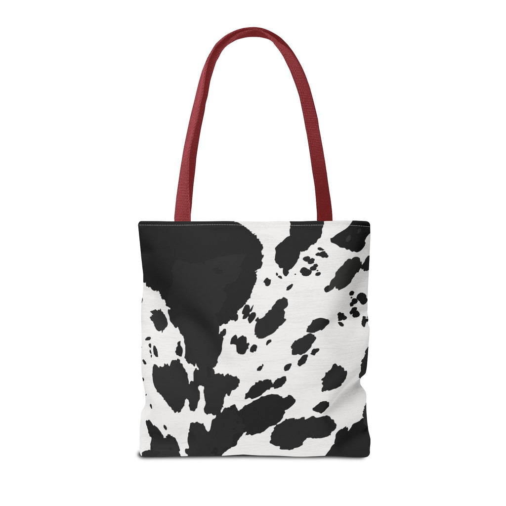 Tote Bag | Black & White Cow Print Patterned Shoulder Tote