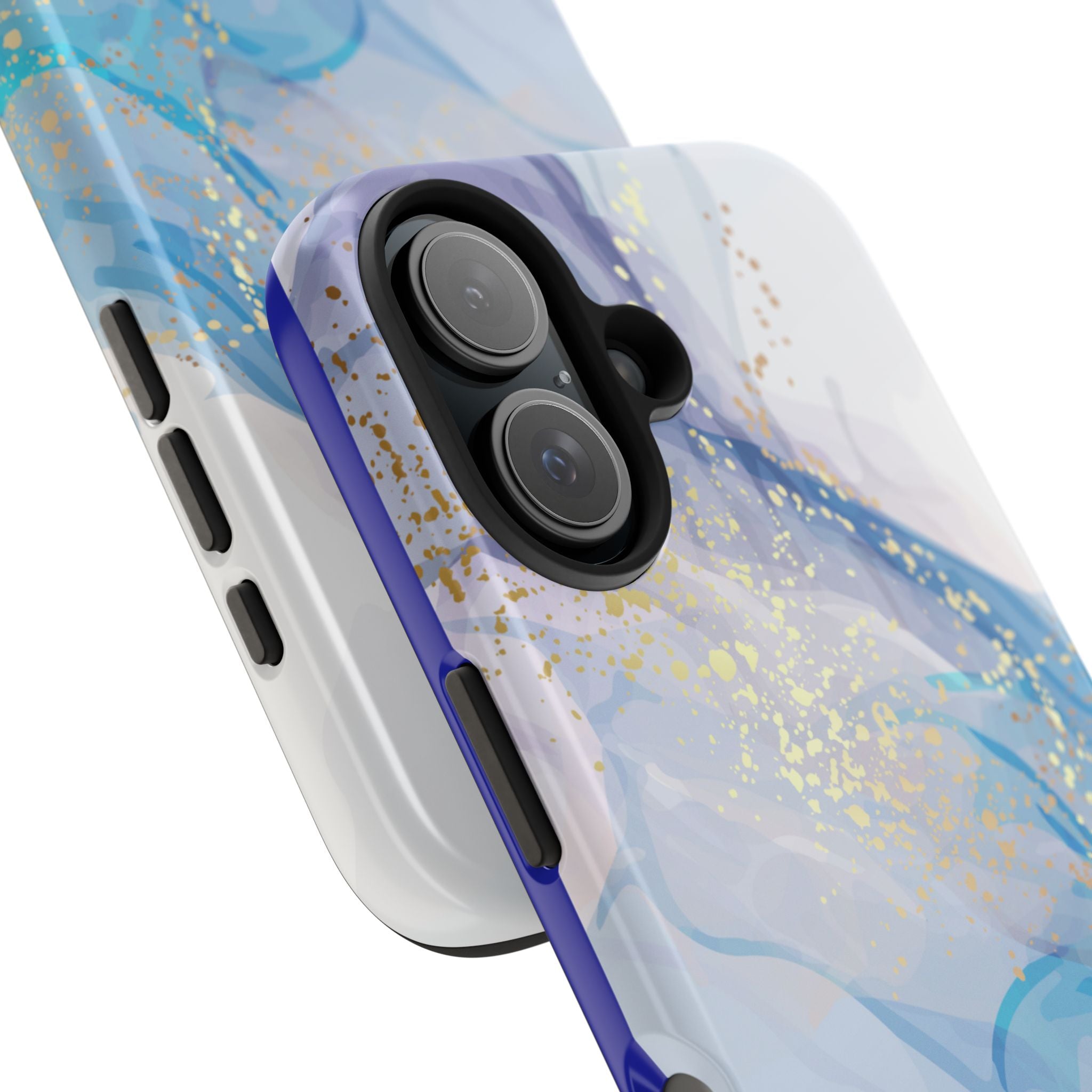 Phone Case | Gold Fleck Blue Marble Tough Protective Phone Cover