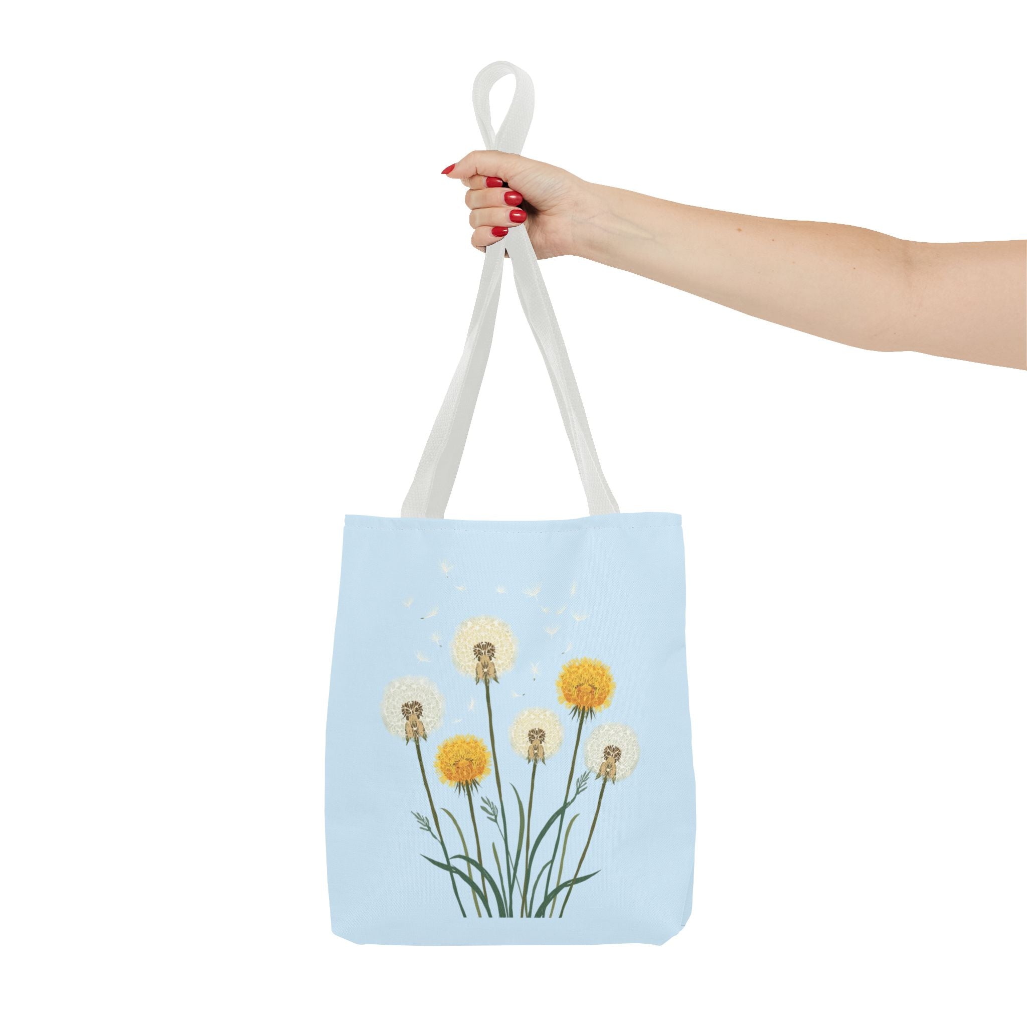 Tote Bag | Dandelions on Light Blue Background