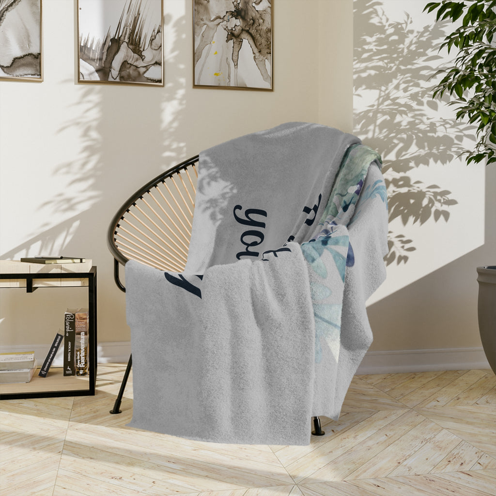 Customizable Watercolor Botanical Microfiber Throw