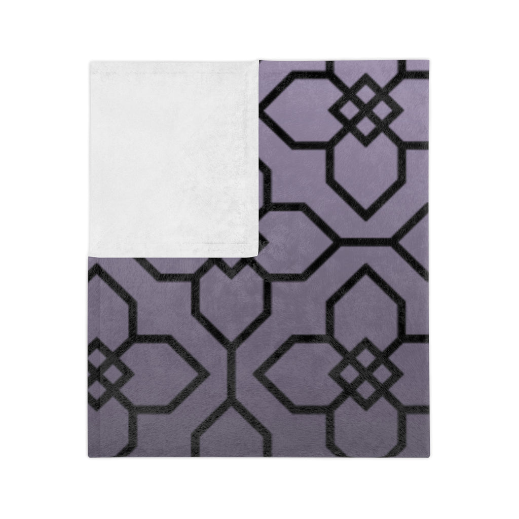 Vintage Floral over Charcoal Gradient Microfiber Throw
