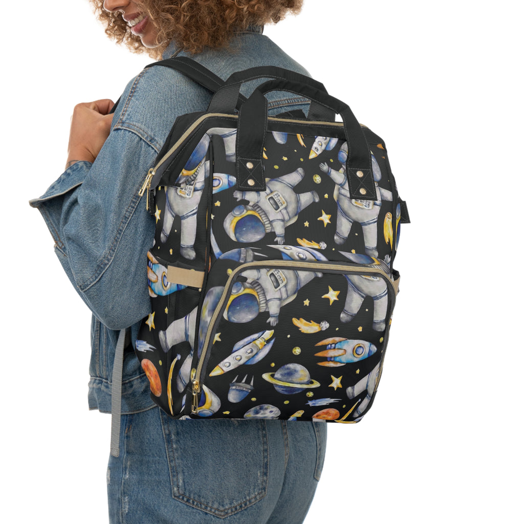 Diaper Backpack | Astronaut & Rocket Space Explorer Baby Bag