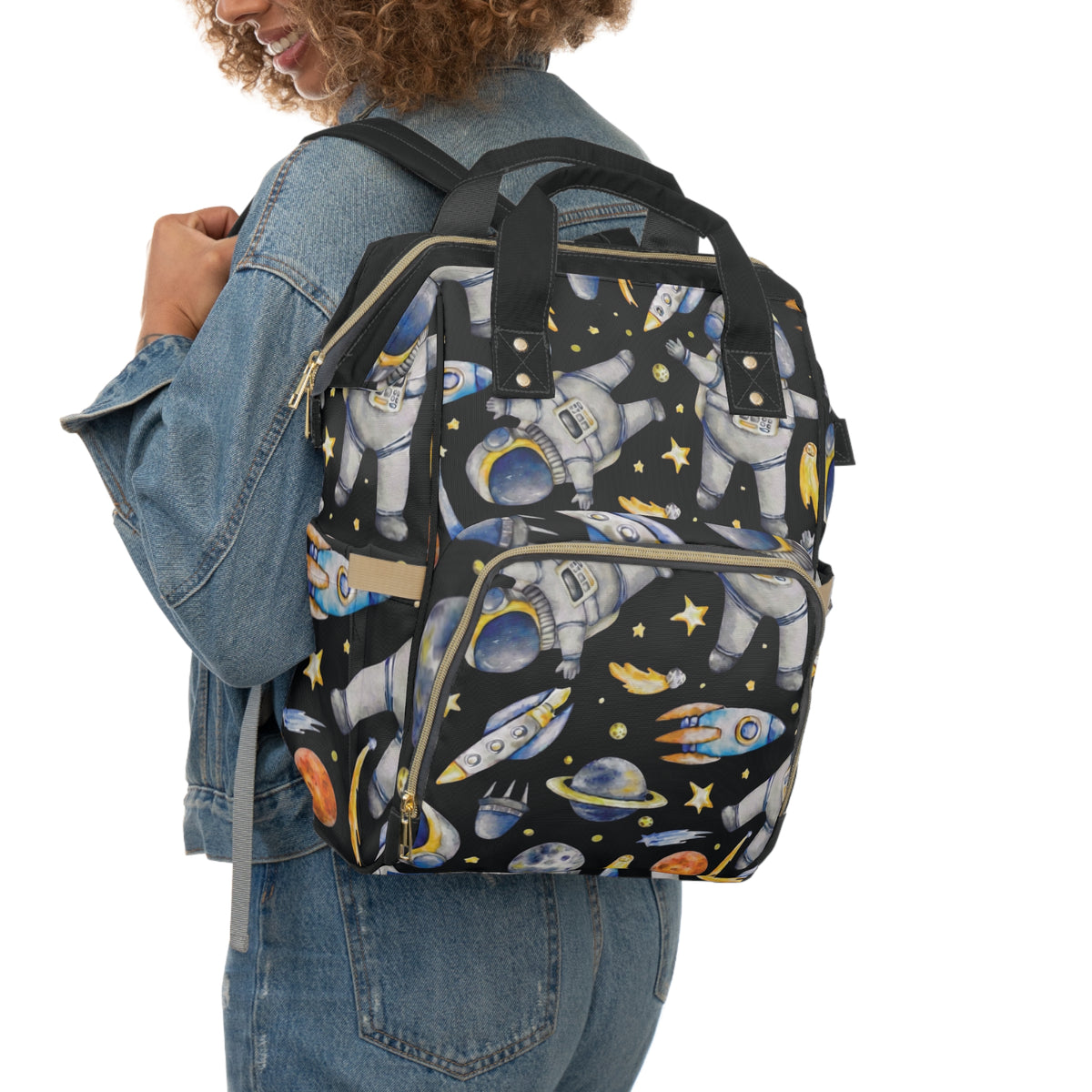 Diaper Backpack | Astronaut & Rocket Space Explorer Baby Bag