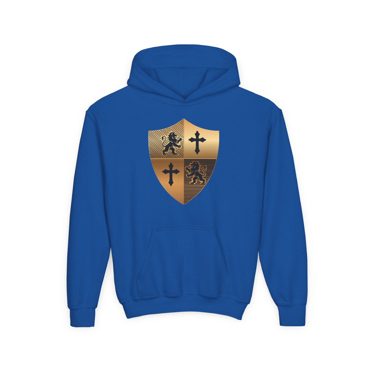 Gold Medieval Shield Crest Hoodie