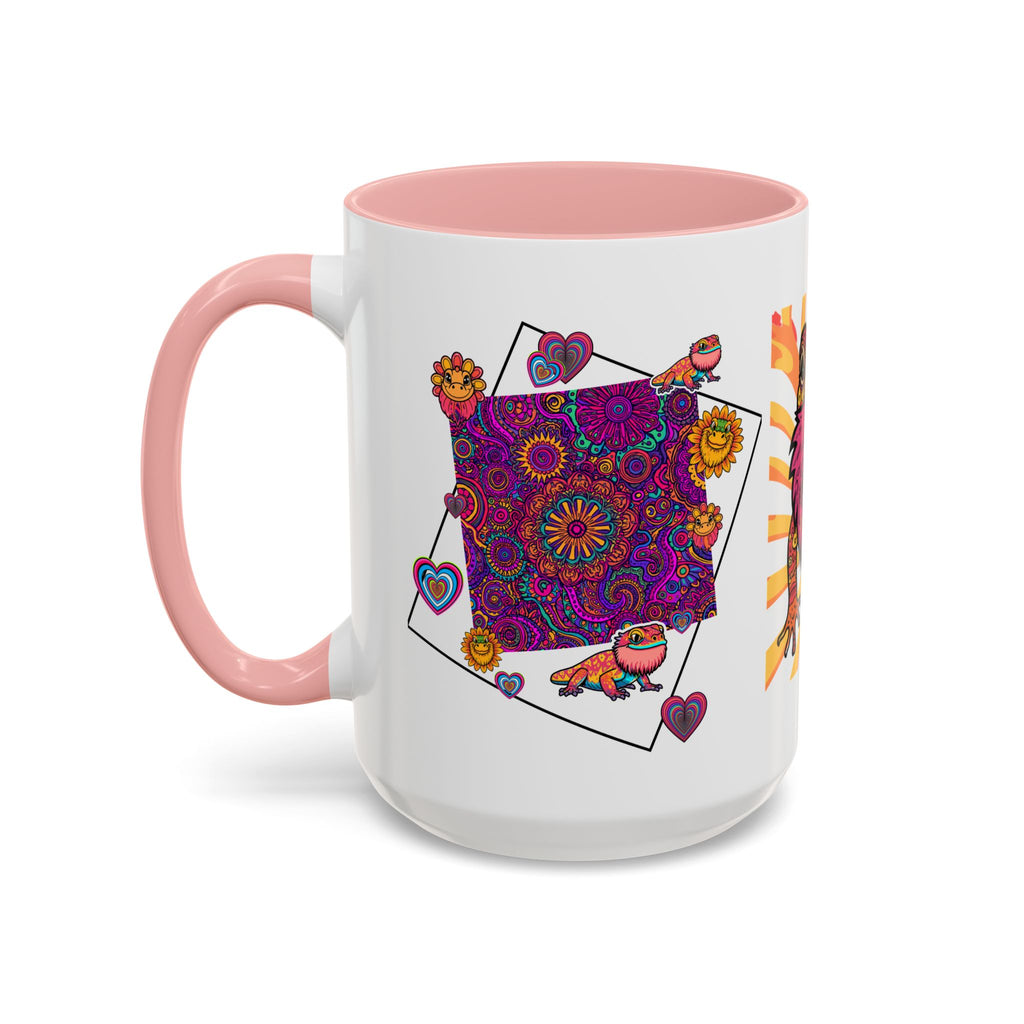 Coffee Mug | Psychedelic Lizards Accent Ceramic Mug