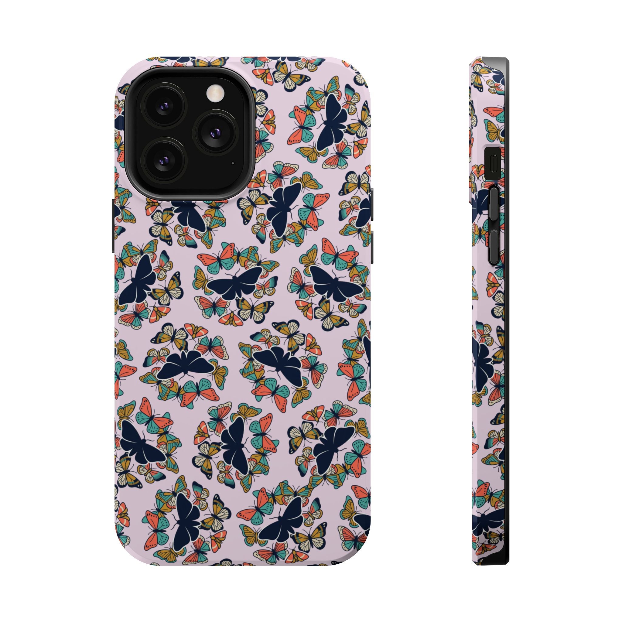 Phone Cases | Pastel Butterflies and Moths Pattern Magnetic Impact-Resistant Case