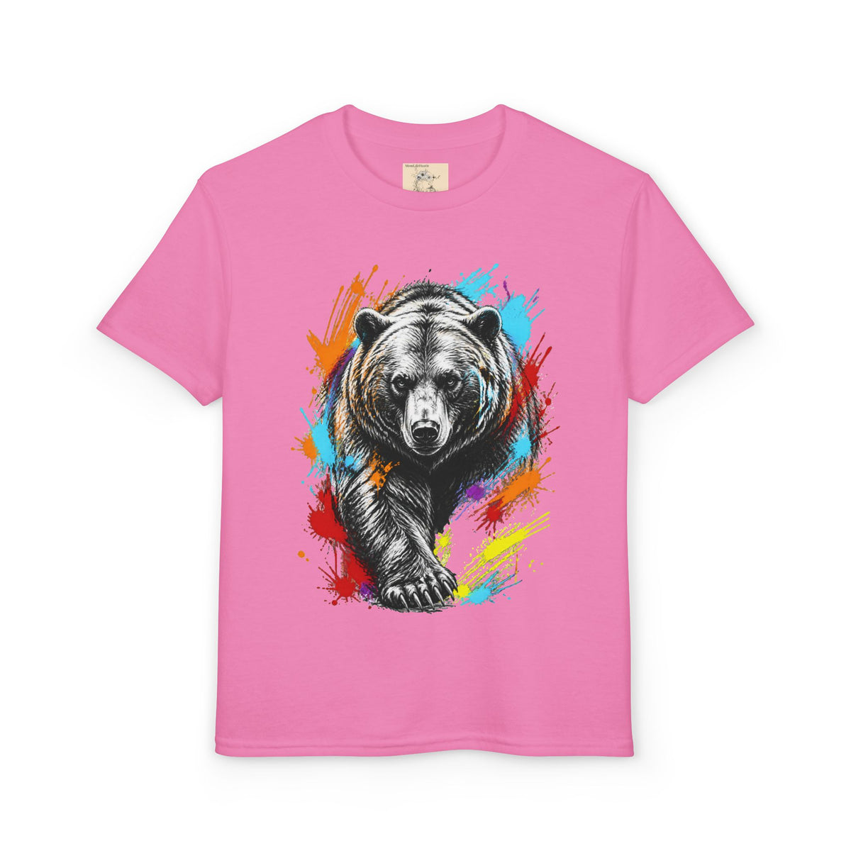 Color Splash Kodiak Bear T-Shirt for Children