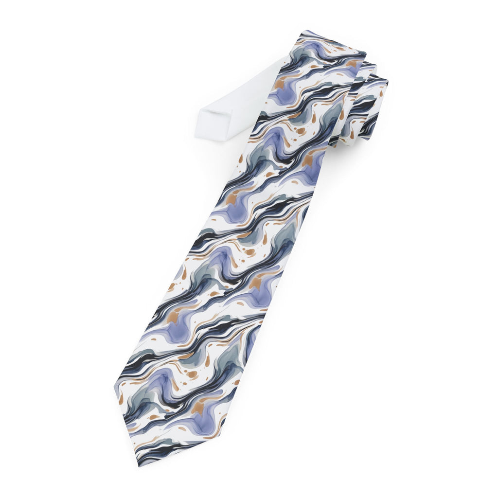Necktie | Cool-Toned Marble Pattern Formal Tie