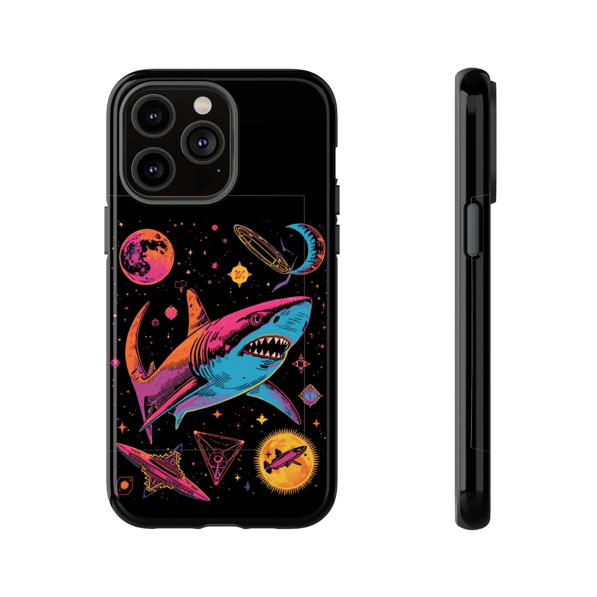 Phone Cases | Neon Space Shark Case