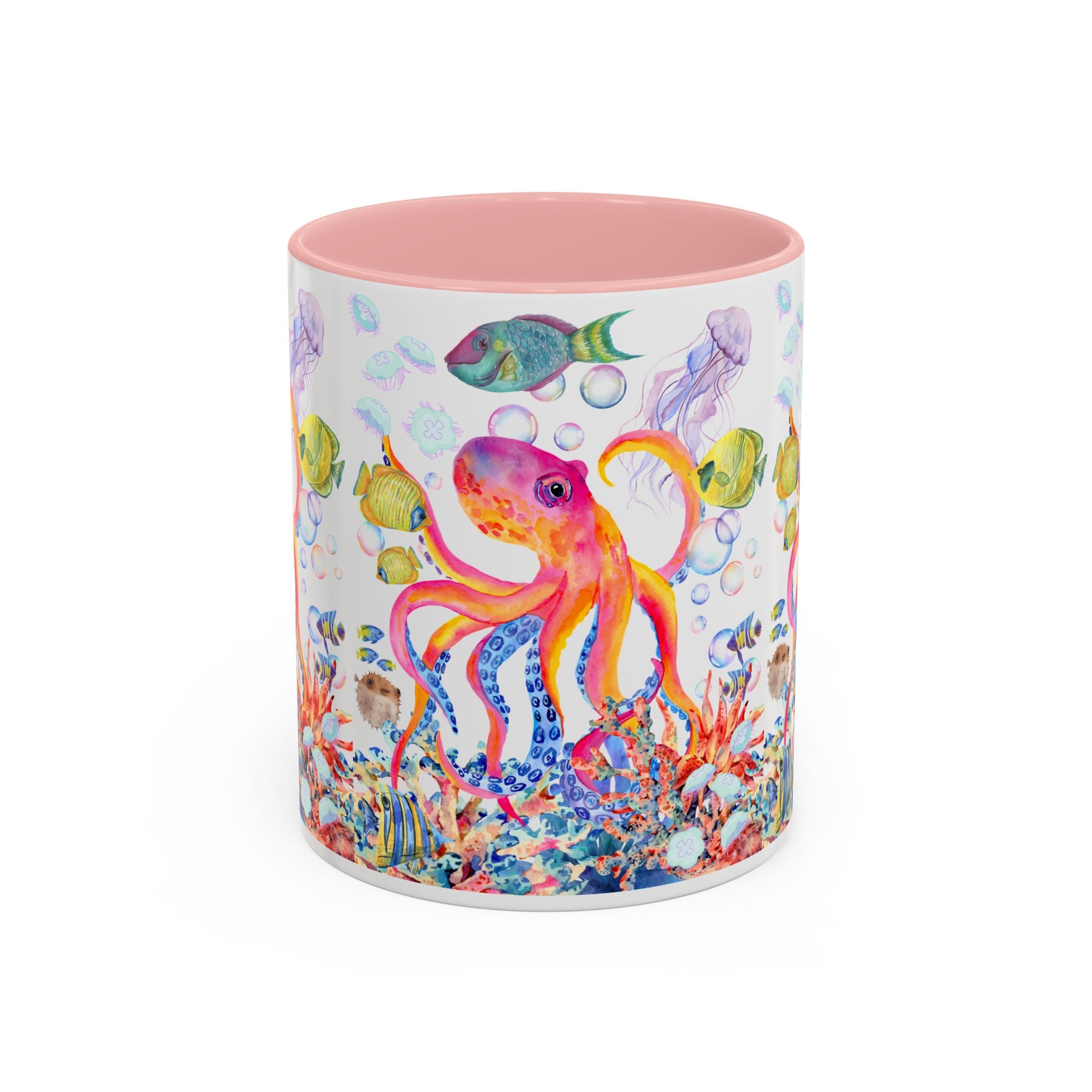 Coffee Mug | Colorful Octopus Accent Mug 11/15oz