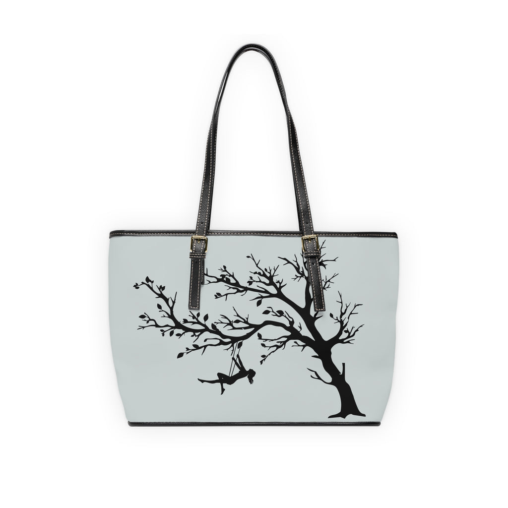 Handbag | Silhouette Illustration PU Leather Shoulder Tote