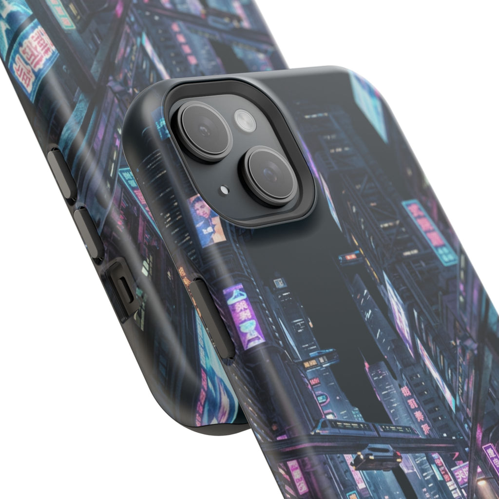 Phone Case | Cyberpunk City Magnetic Impact-Resistant Phone Cover
