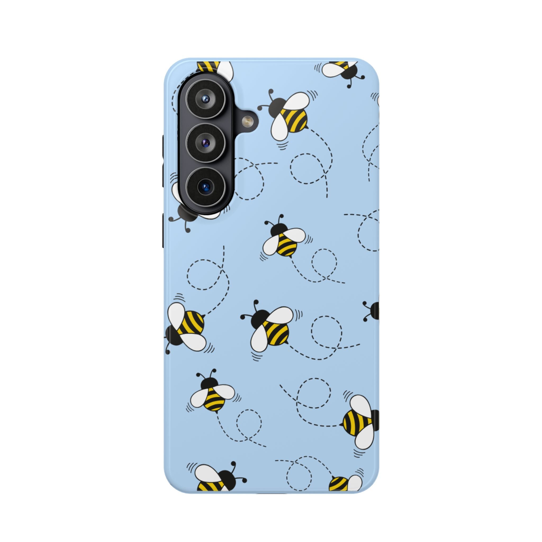 Phone Case | Sky Blue Bee Pattern Magnetic Impact-Resistant Phone Case