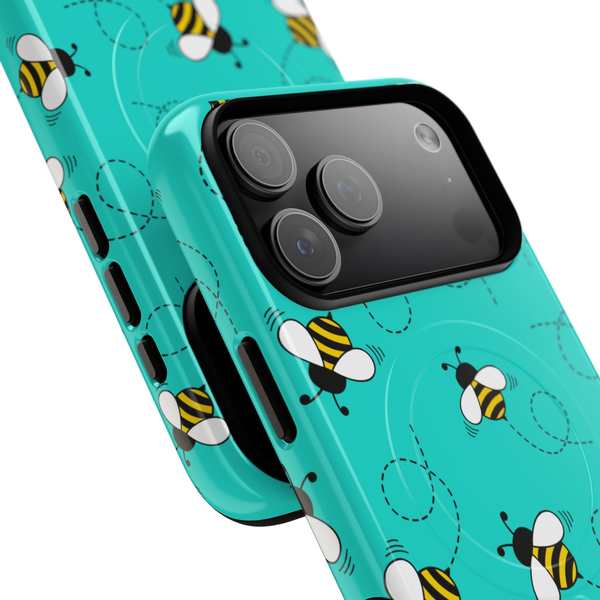 Phone Case | Cute Turquoise Bumblebee Tough Magnetic Phone Case