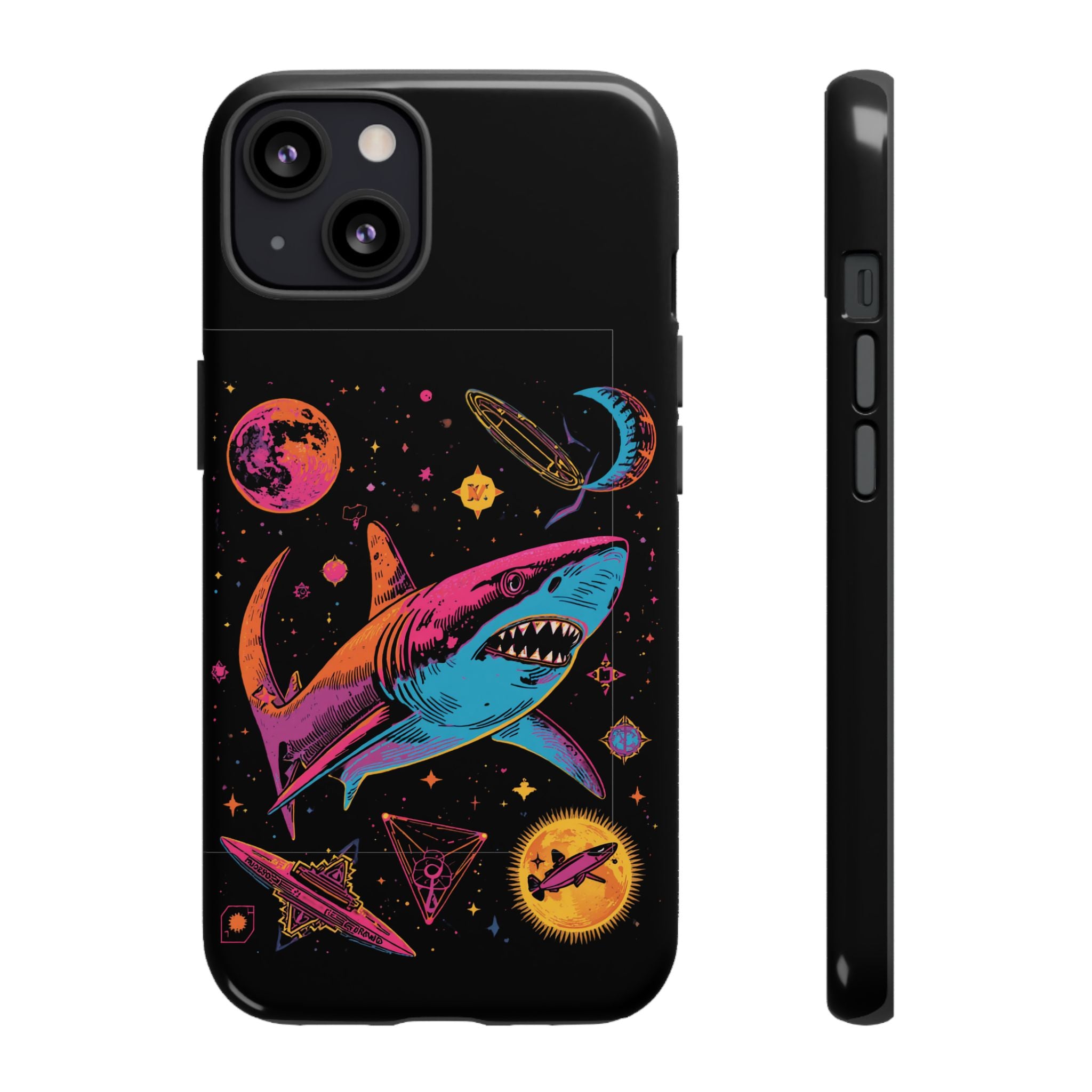 Phone Cases | Neon Space Shark Case