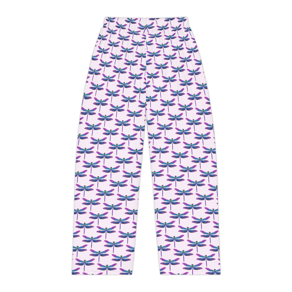 Pajama Pants | All-Over Print Teal & Purple Dragonfly Pattern