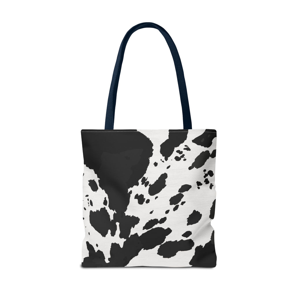 Tote Bag | Black & White Cow Print Patterned Shoulder Tote