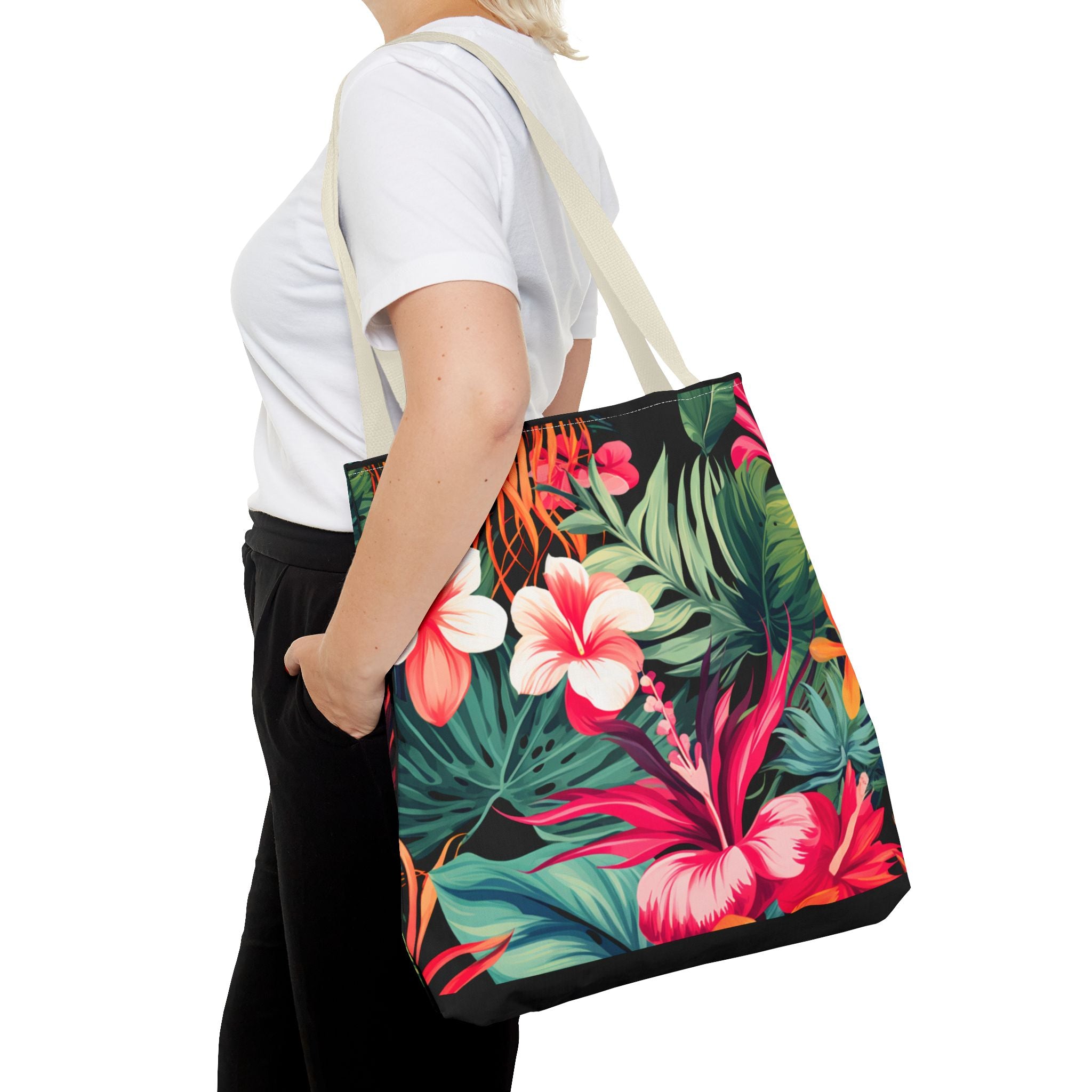 Tote Bag | Vibrant Tropical Beach & Market Tote