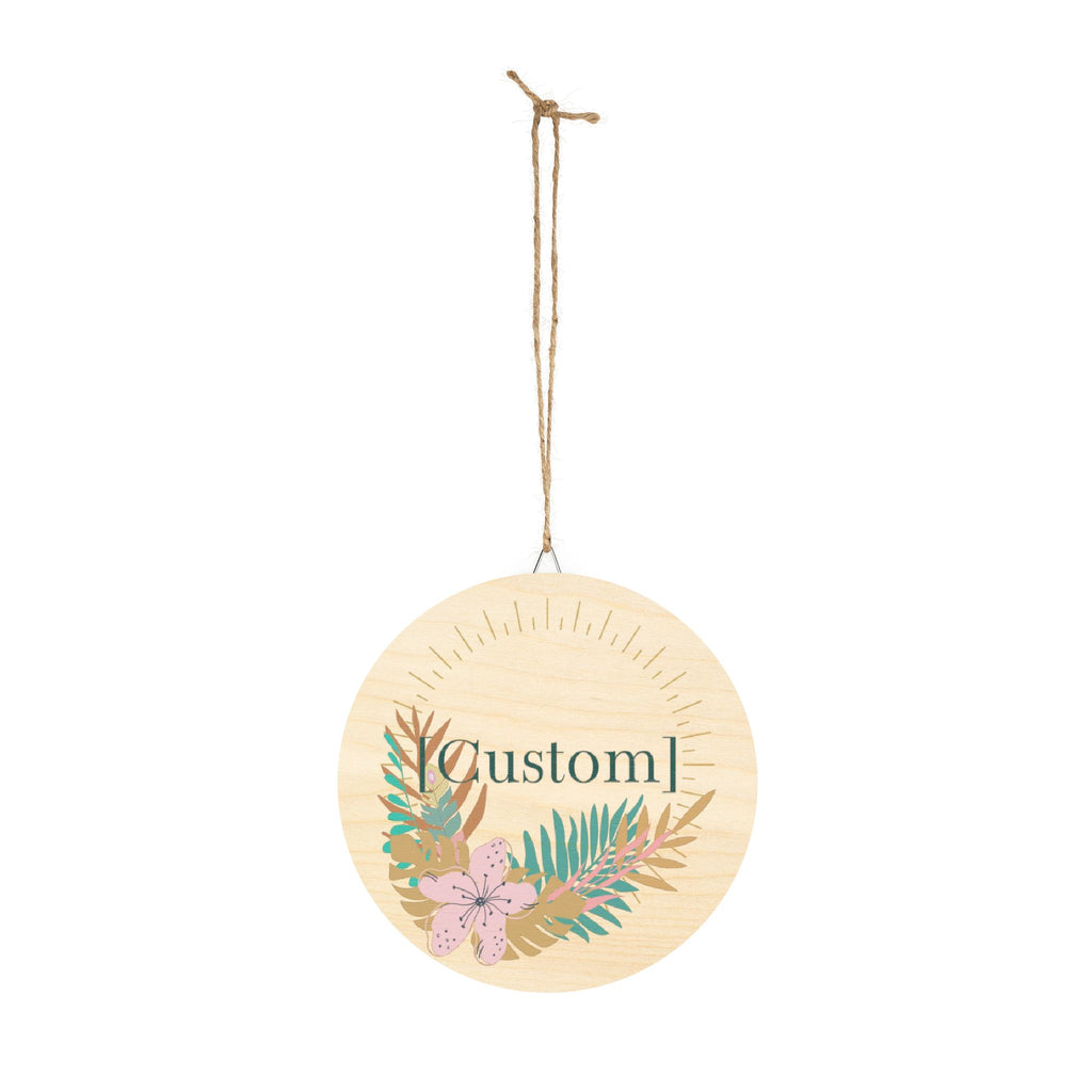 Wood Sign | Round Floral  Personalized Wall Decor for Home, Nursery & Gifts
