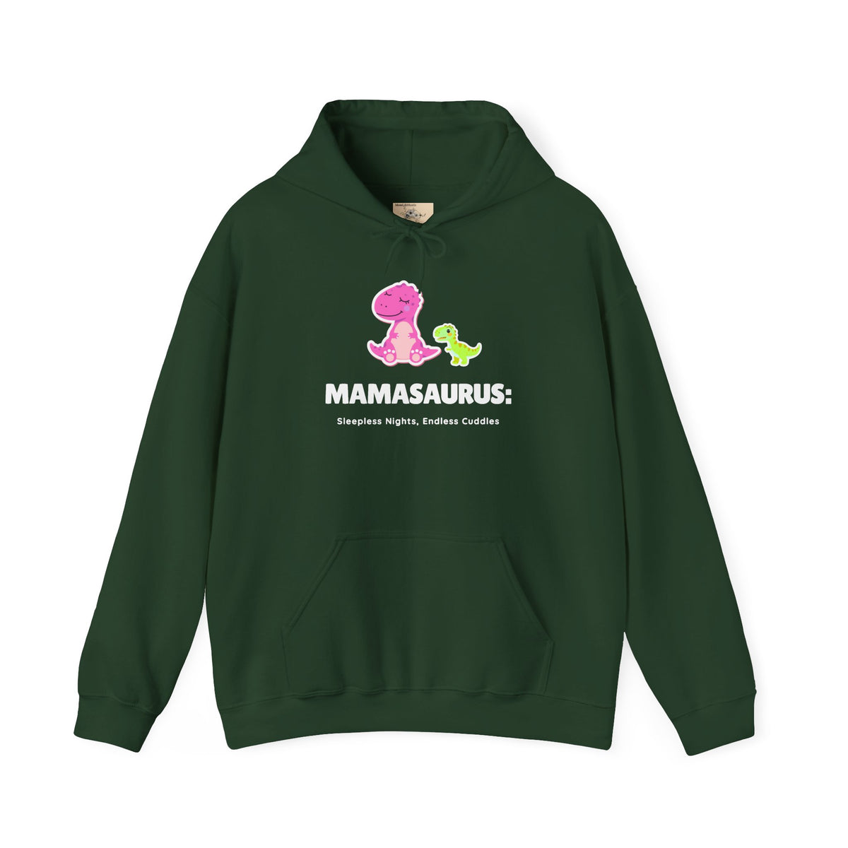 Pink Mama Dino with Baby Hoodie