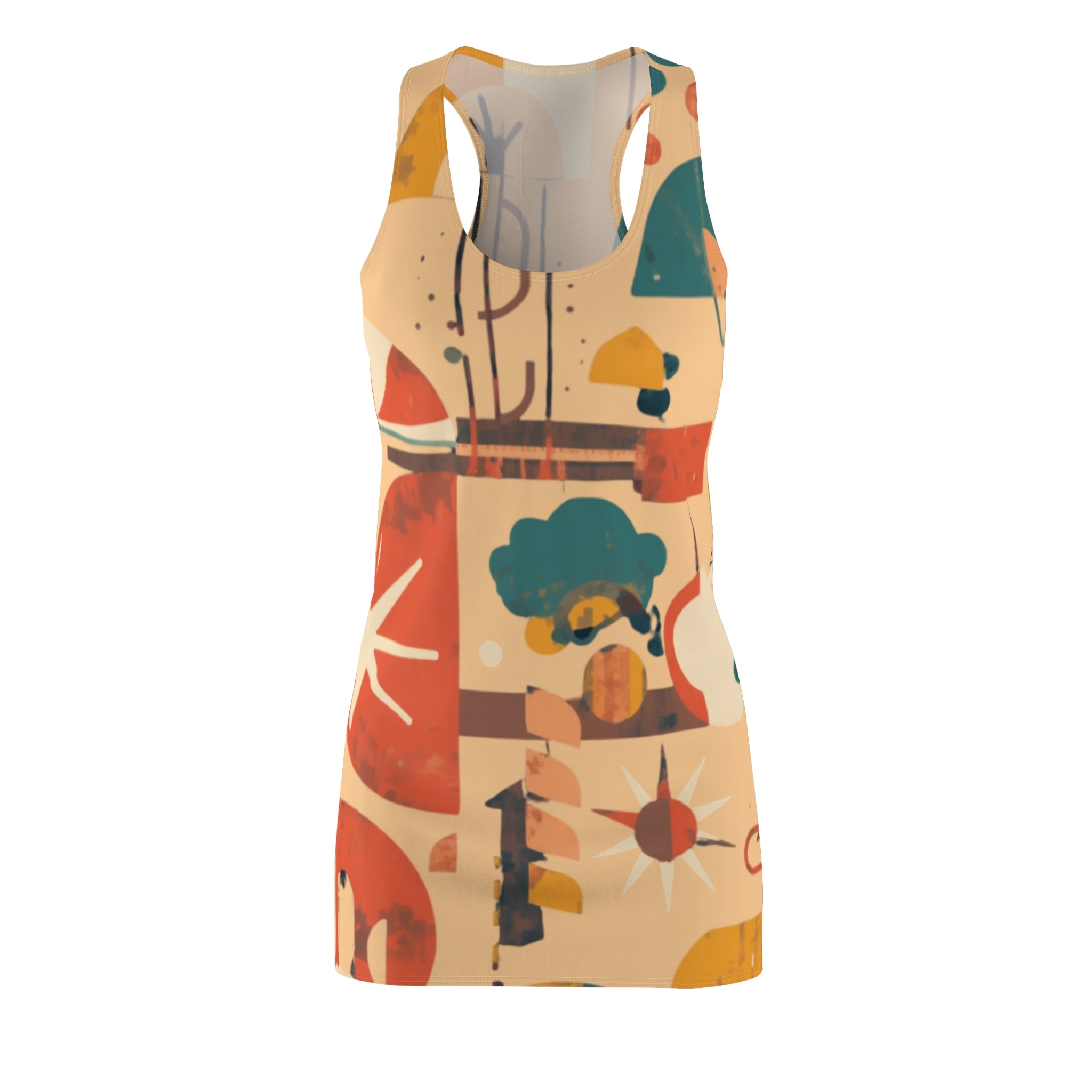 Women's Racerback Dress | Abstract Art Summer Dress