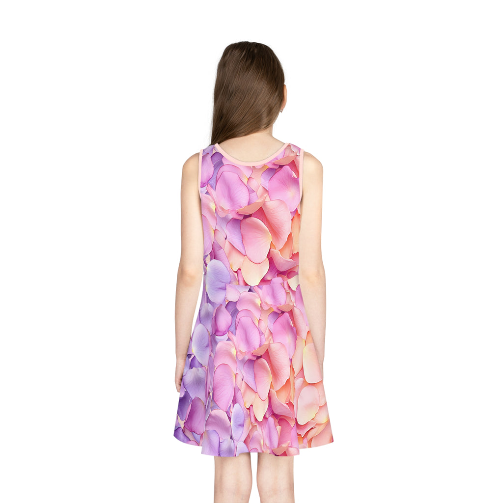 Girls Sundress |  Floral Petal Flowy Dress