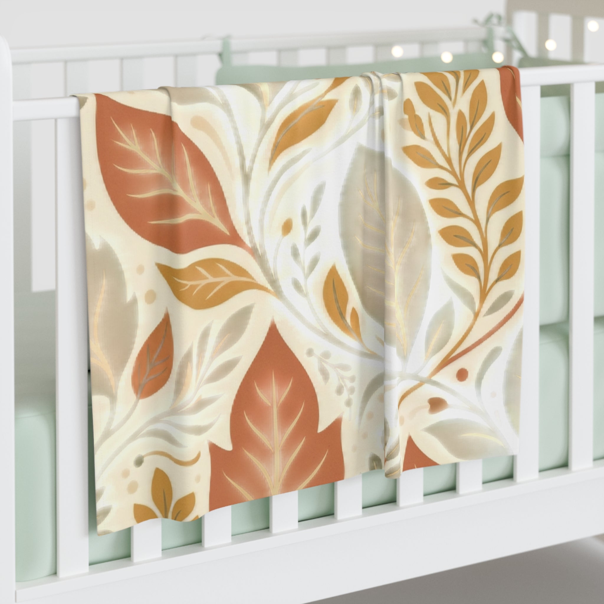 Baby Swaddle Blanket | Soft Autumn Leaves Swaddle