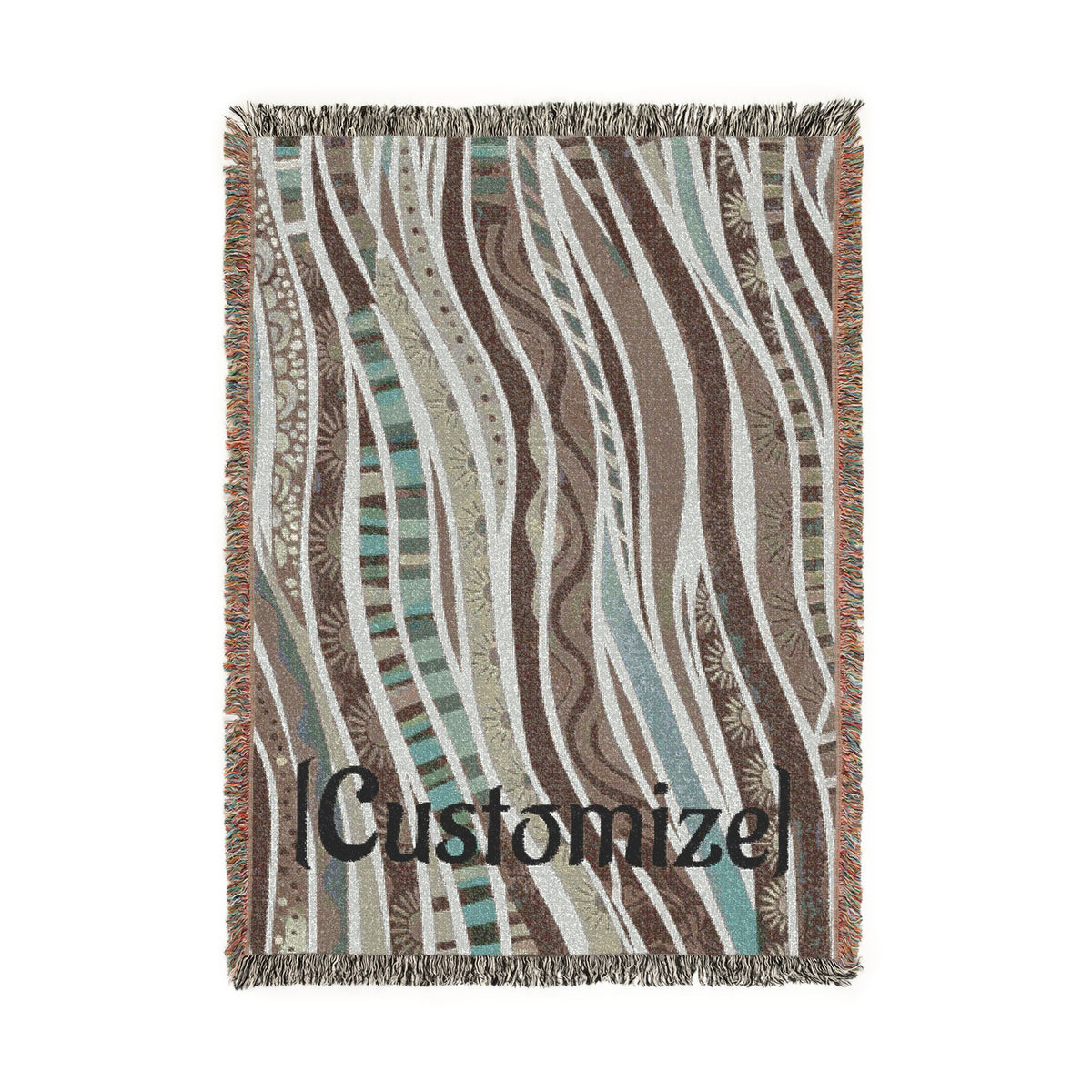 Personalized Boho Woven Throw