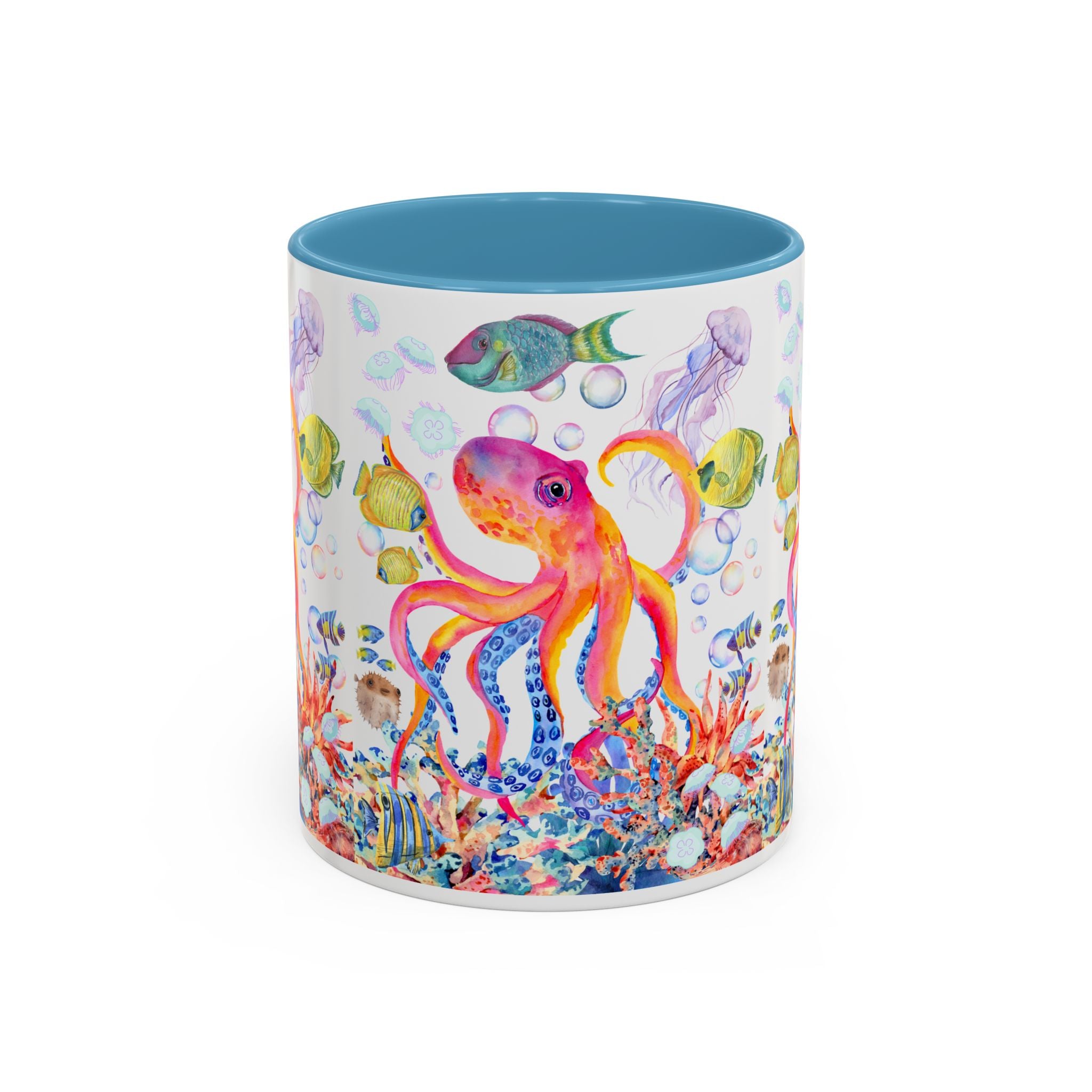 Coffee Mug | Colorful Octopus Accent Mug 11/15oz