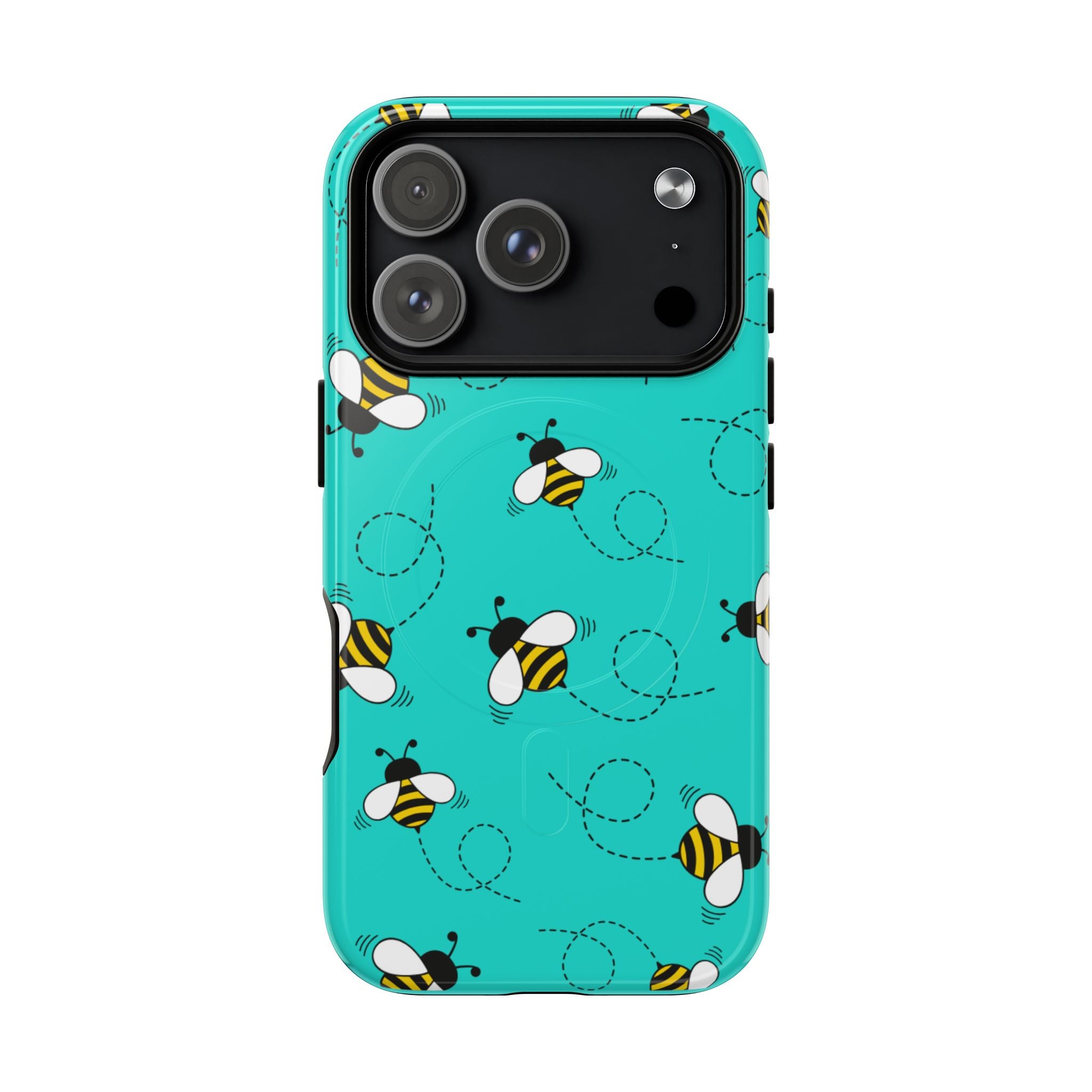 Phone Case | Cute Turquoise Bumblebee Tough Magnetic Phone Case