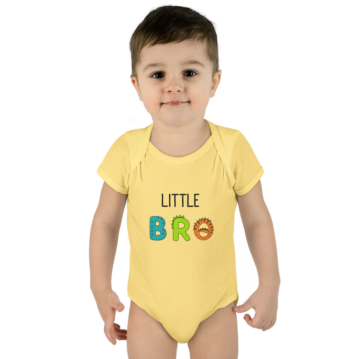 Little Bro Dino Letters Onesie