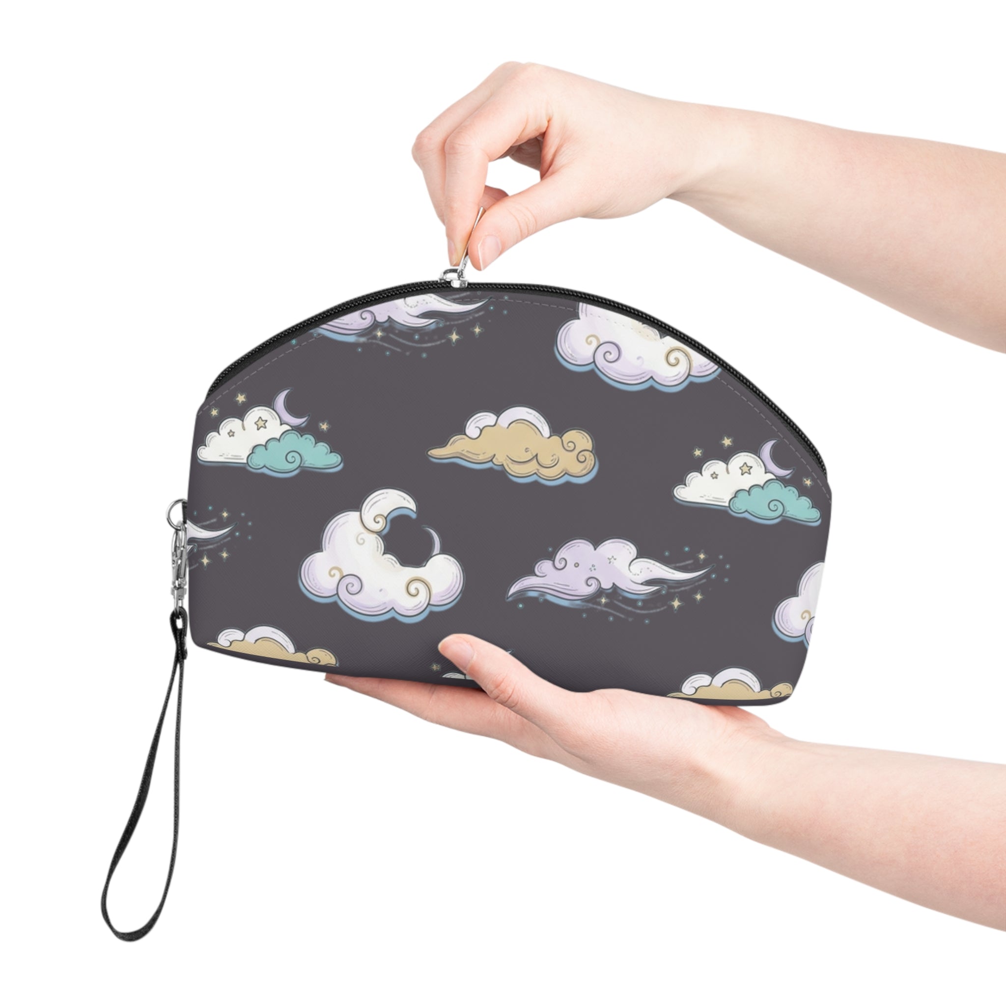 Cosmetic Pouch | Whimsical Pastel Night Skies Pattern Makeup Bag