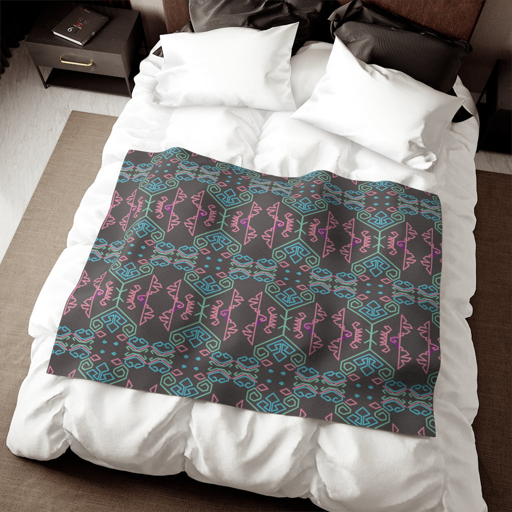 Playful Boho Geometric Sweatshirt Blanket