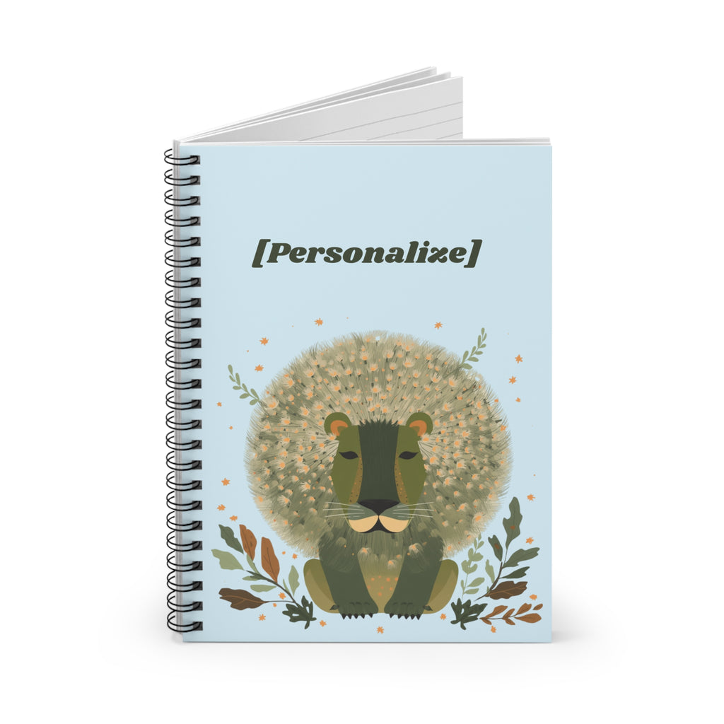 Journal | Customizable Dandelion Mane Lion Spiral Notebook