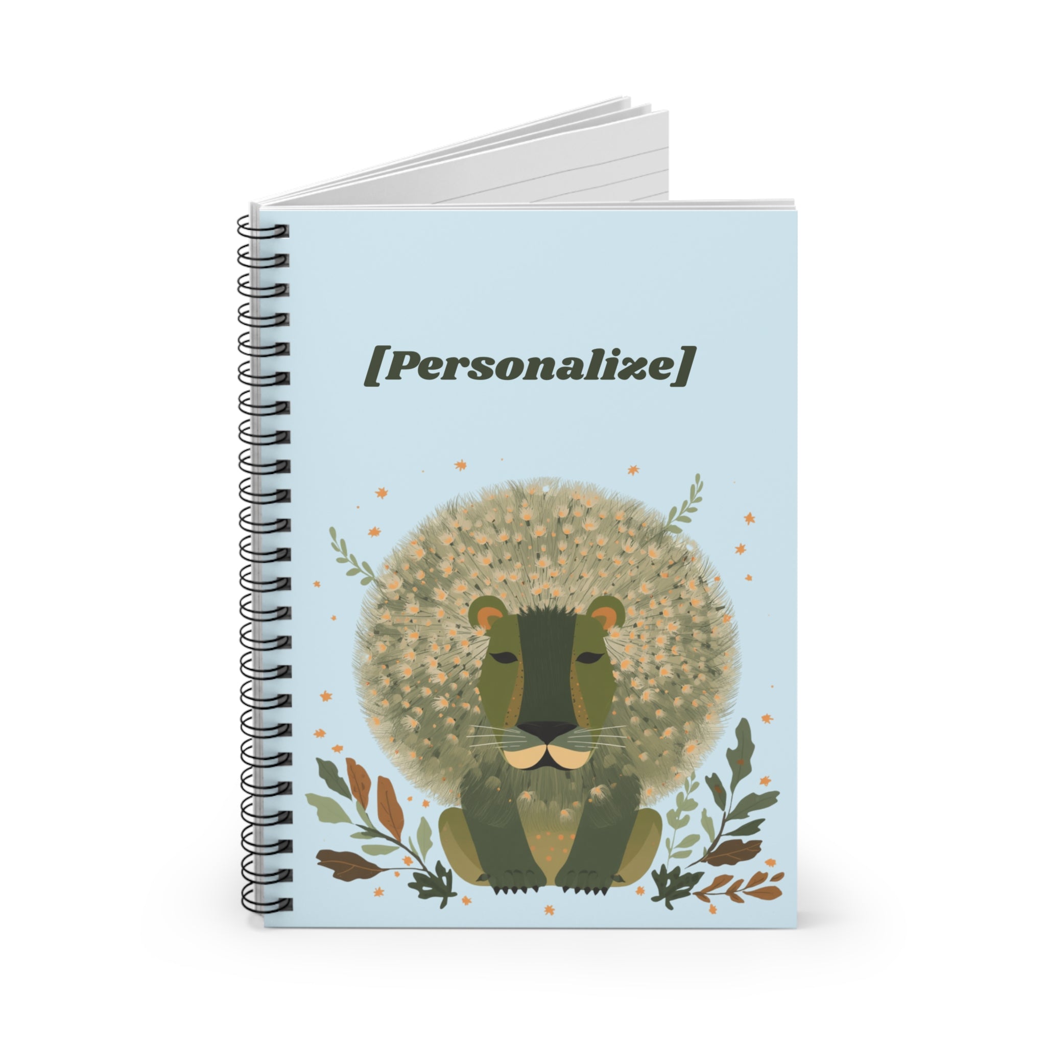 Journal | Customizable Dandelion Mane Lion Spiral Notebook